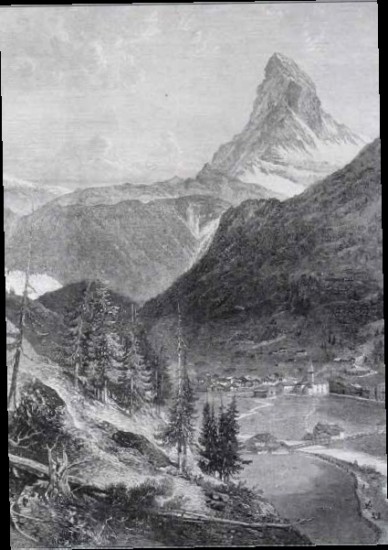 Ein Bild vom Matterhorn aus vergangenen Zeiten.